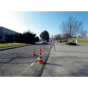 Traffic cone two-piece | tested to TL | Height: 500 mm | film class 1 | red/wei